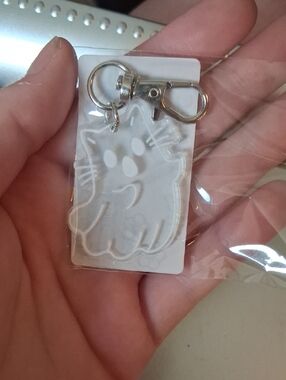 Ghost Cat KEYCHAINS!!
